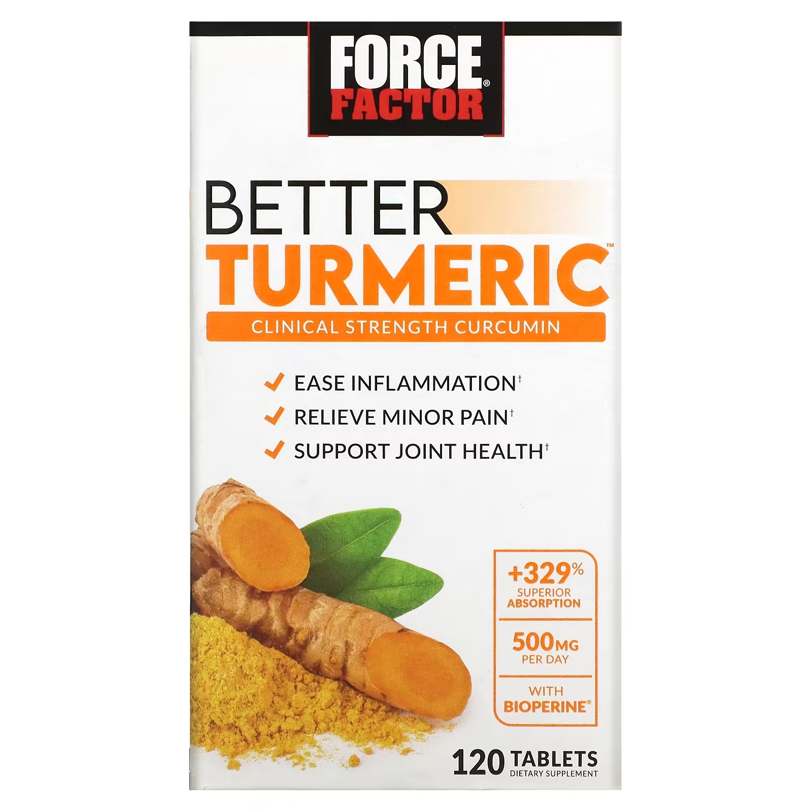 Пищевая Добавка Force Factor Better Turmeric, 120 таблеток пищевая добавка force factor better turmeric 120 таблеток