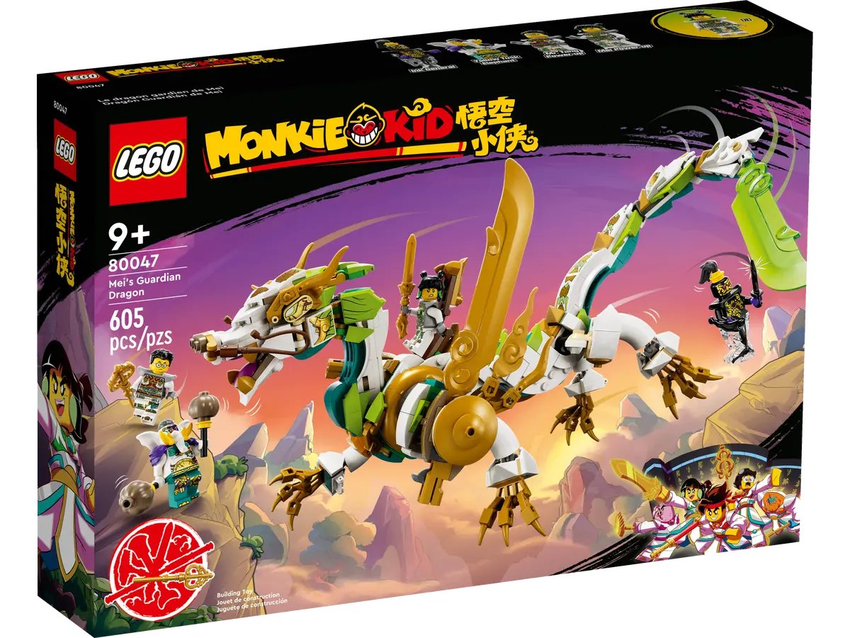 Конструктор Lego Monkie Kid Mei's Guardian Dragon 80047, 605 деталей