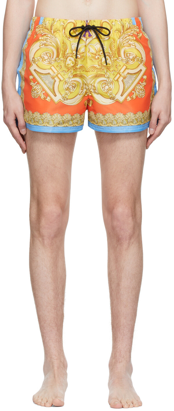 

Золотые плавательные шорты Barocco Versace Underwear