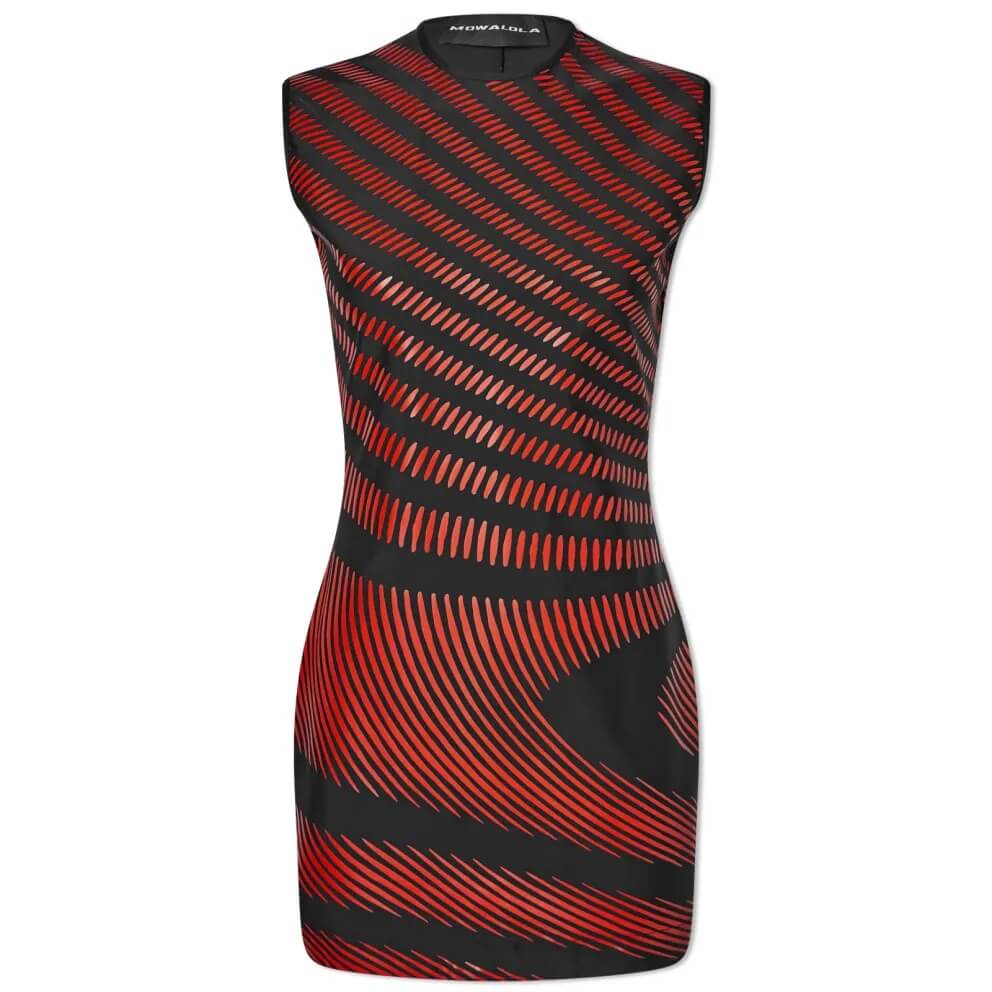 

Платье Mowalola Jersey Printed, черный/красный