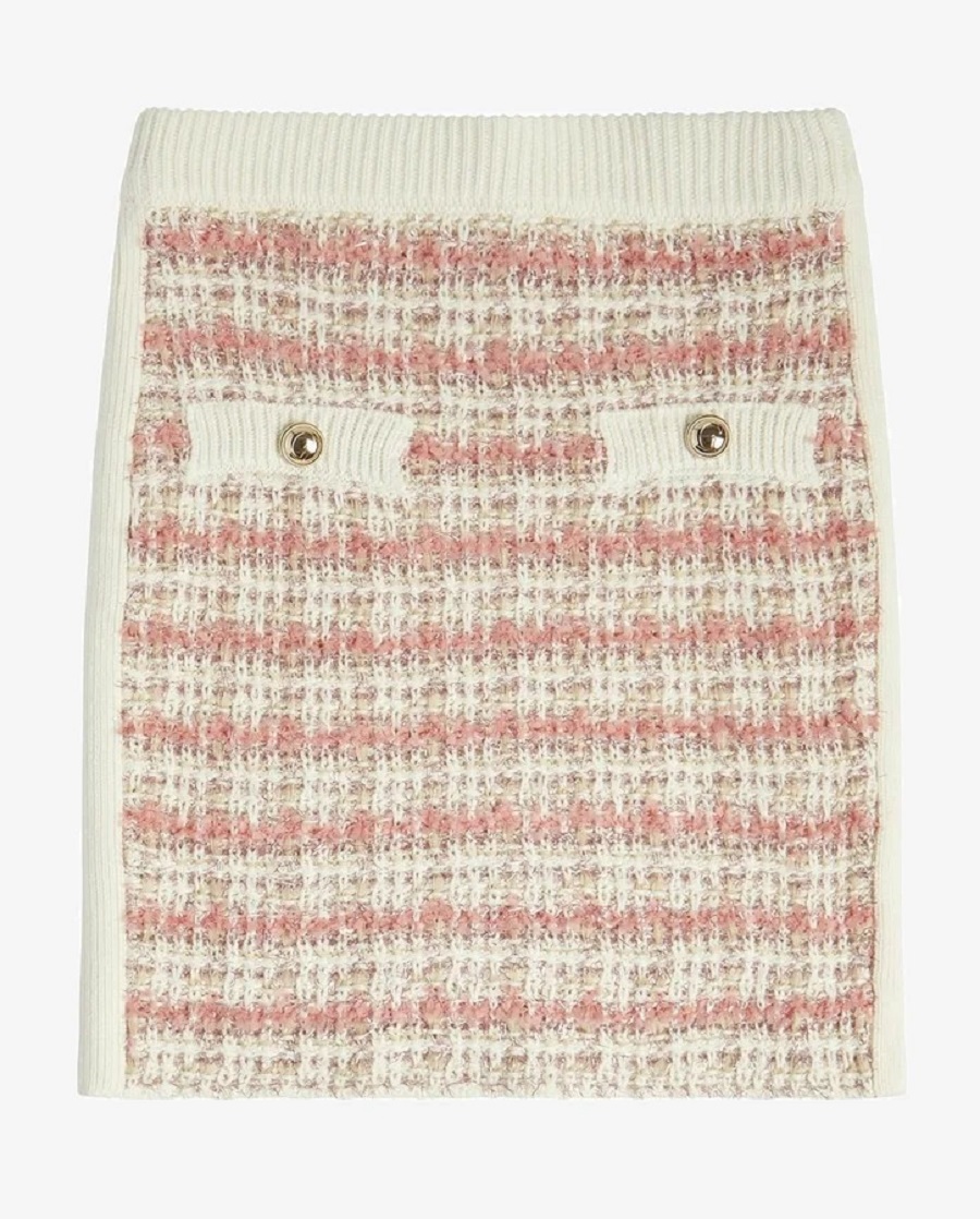 Юбка Guess In Tweed-optik A-line, бежевый, розовый твидовая мини юбка itty bitty rag