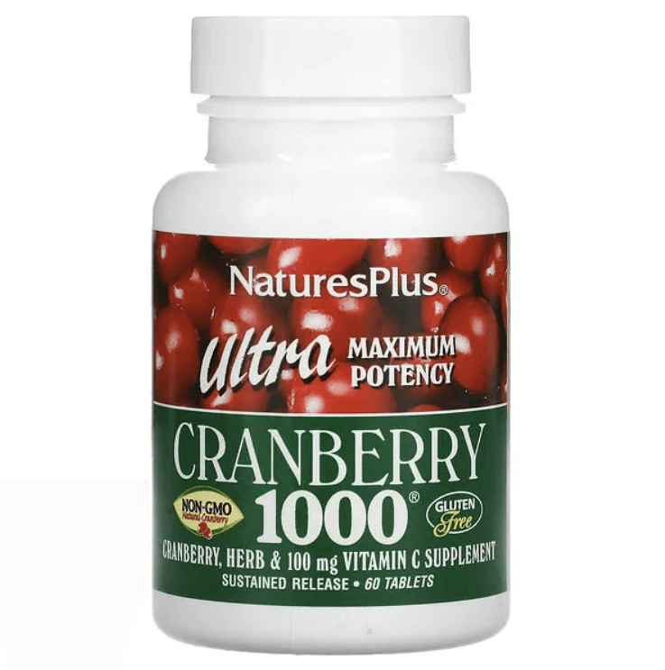 Клюква Ultra Cranberry 1000, 60 таблеток, NaturesPlus naturesplus ultra chewable cranberry с витамином c клюква клубника 90 жевательных ягод