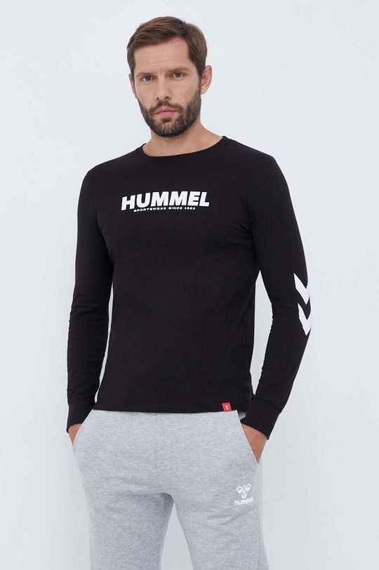 Хлопок с длинным рукавом Hummel, черный тренировочный лонгслив topaz hummel черный
