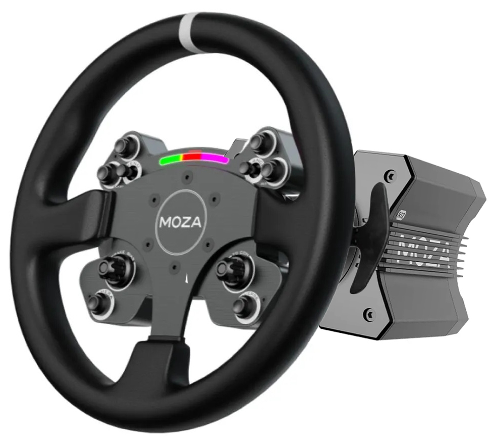 Руль Moza R12, База руля + руль CS V2P, черный адаптер ступицы рулевого колеса для mitsubishi комплект boss базовый адаптер для гоночного рулевого колеса