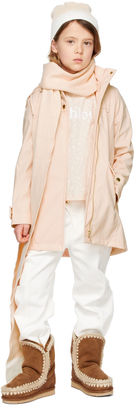 

Детский розовый плащ с капюшоном Chloé