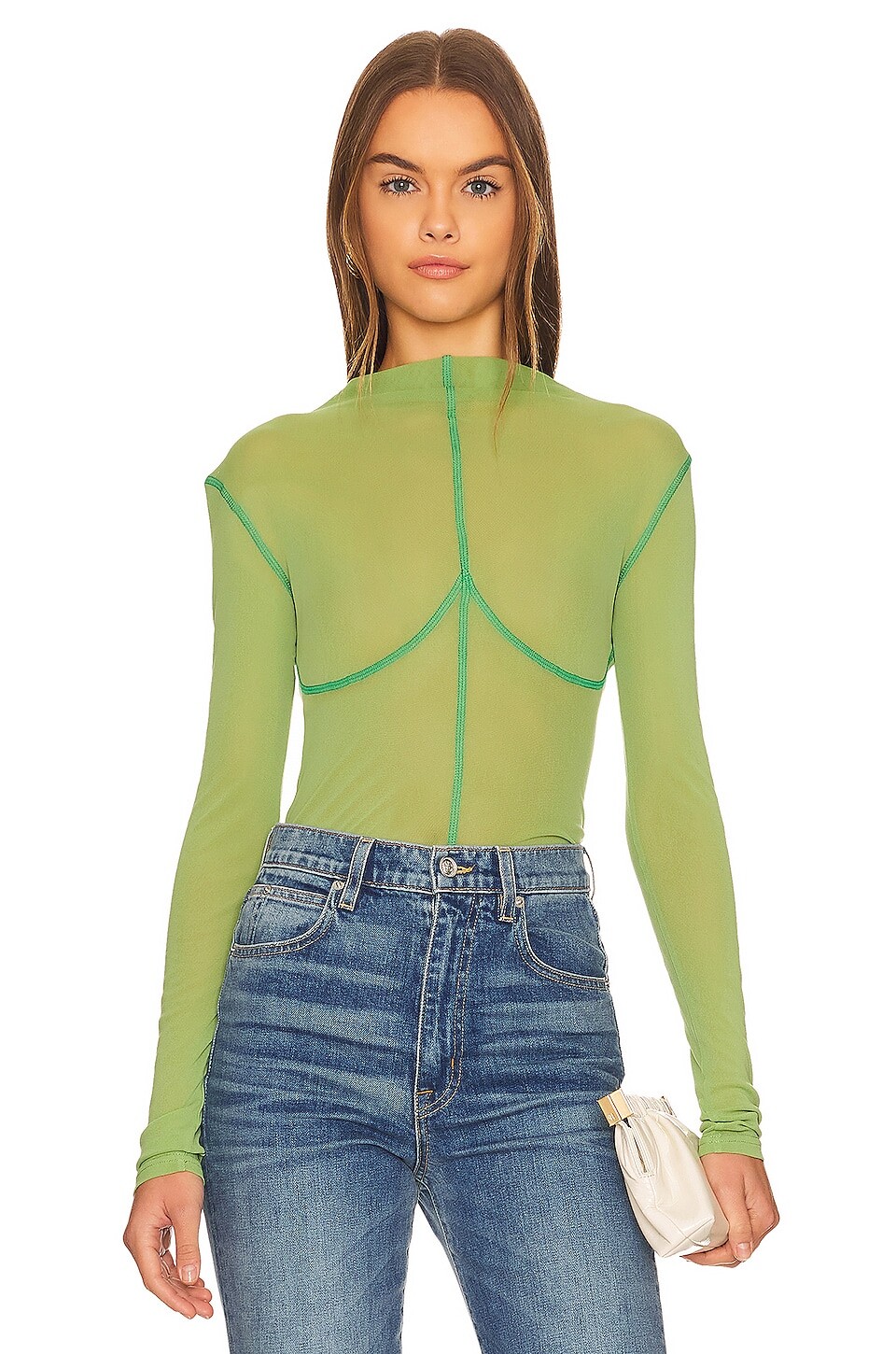 

Топ Atoir x Lara Worthington Mesh, цвет Grass Green