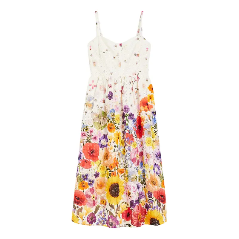 

Платье H&M Eyelet Embroidery, кремовый