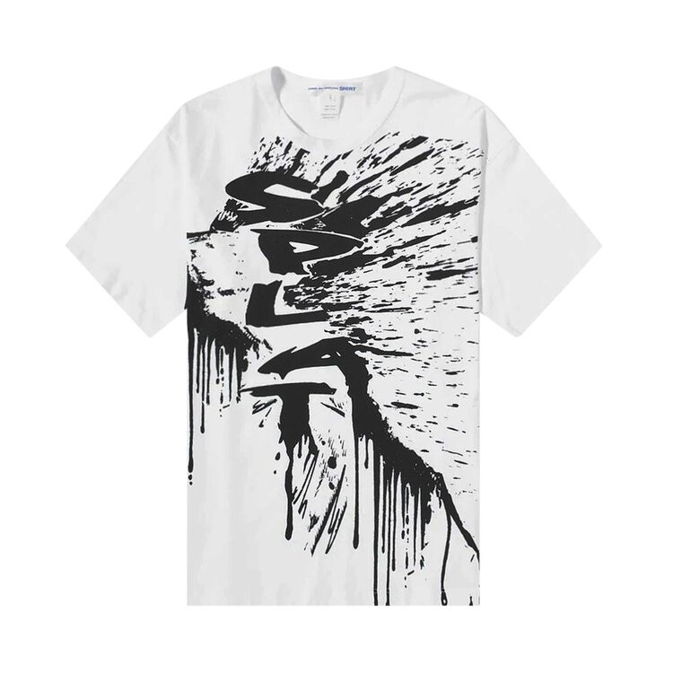 

Футболка Comme des Garçons SHIRT x Christian Marclay Printed T-Shirt 'White', белый