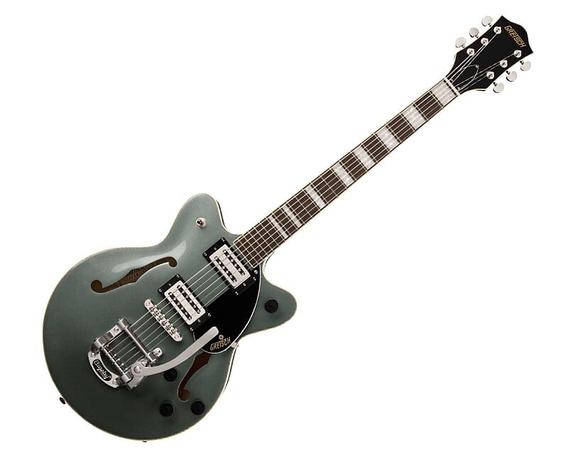 

Gretsch G2655T Streamliner Center Block Jr. Double Cut с Bigsby — Stirling Green с Laurel FB G2655T Streamliner Center Block Jr. Double-Cut with Bigsby - w/ Laurel FB