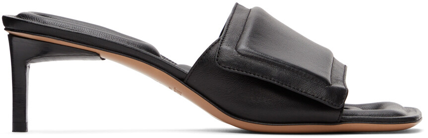 

Черные босоножки на каблуке Les Mules Piscine Jacquemus