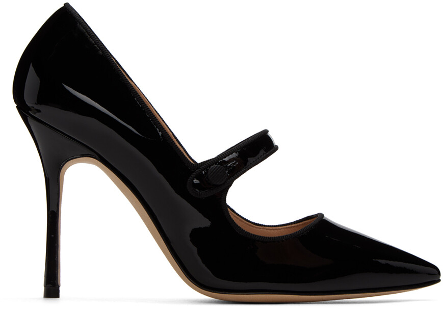 

Черные кепки на каблуках Manolo Blahnik