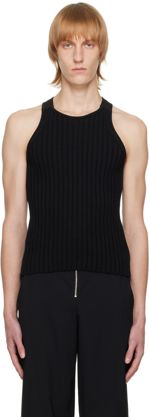 

Эксклюзивная черная майка SSENSE с пряжкой Dion Lee