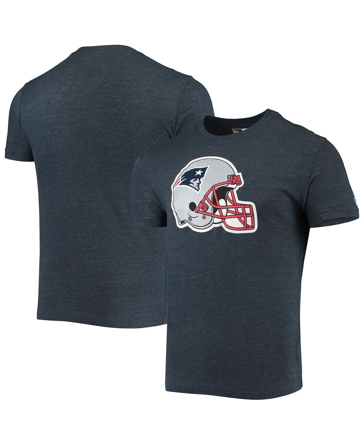 

Мужская меланжевая темно-синяя футболка new england patriots с альтернативным логотипом tri-blend New Era, темно-синий