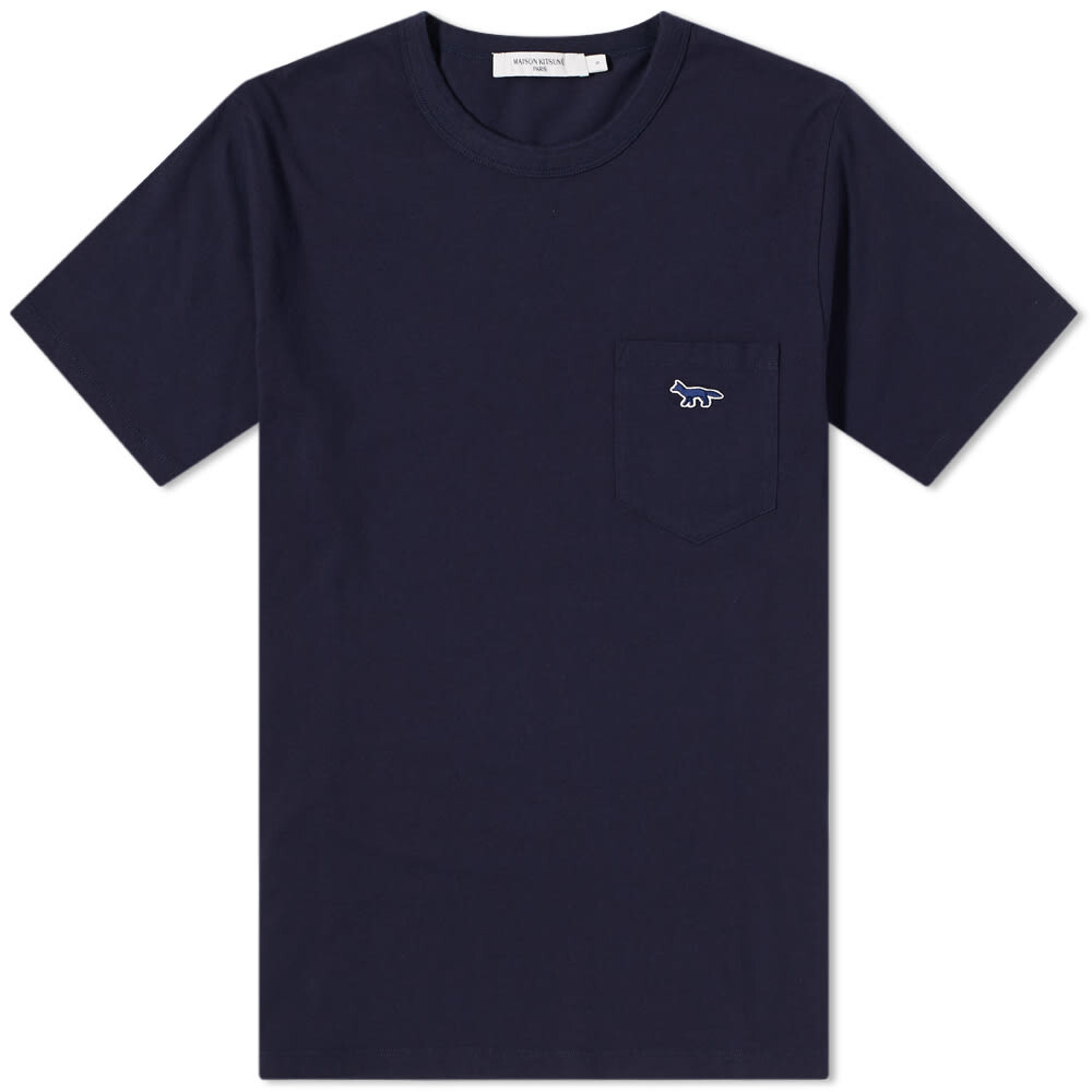 

Футболка Maison Kitsuné Navy Fox Patch Classic Pocket Tee, Черный