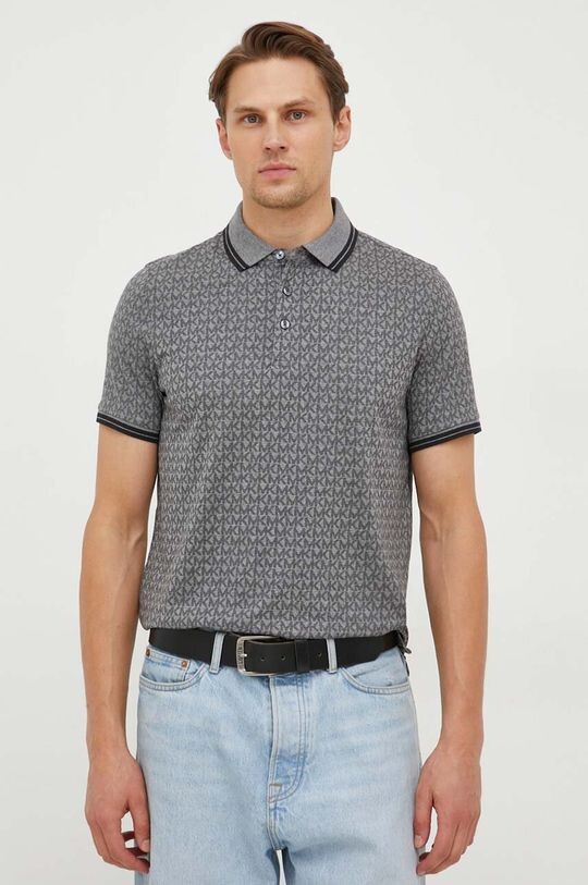 

Хлопковое поло Michael Kors, серый