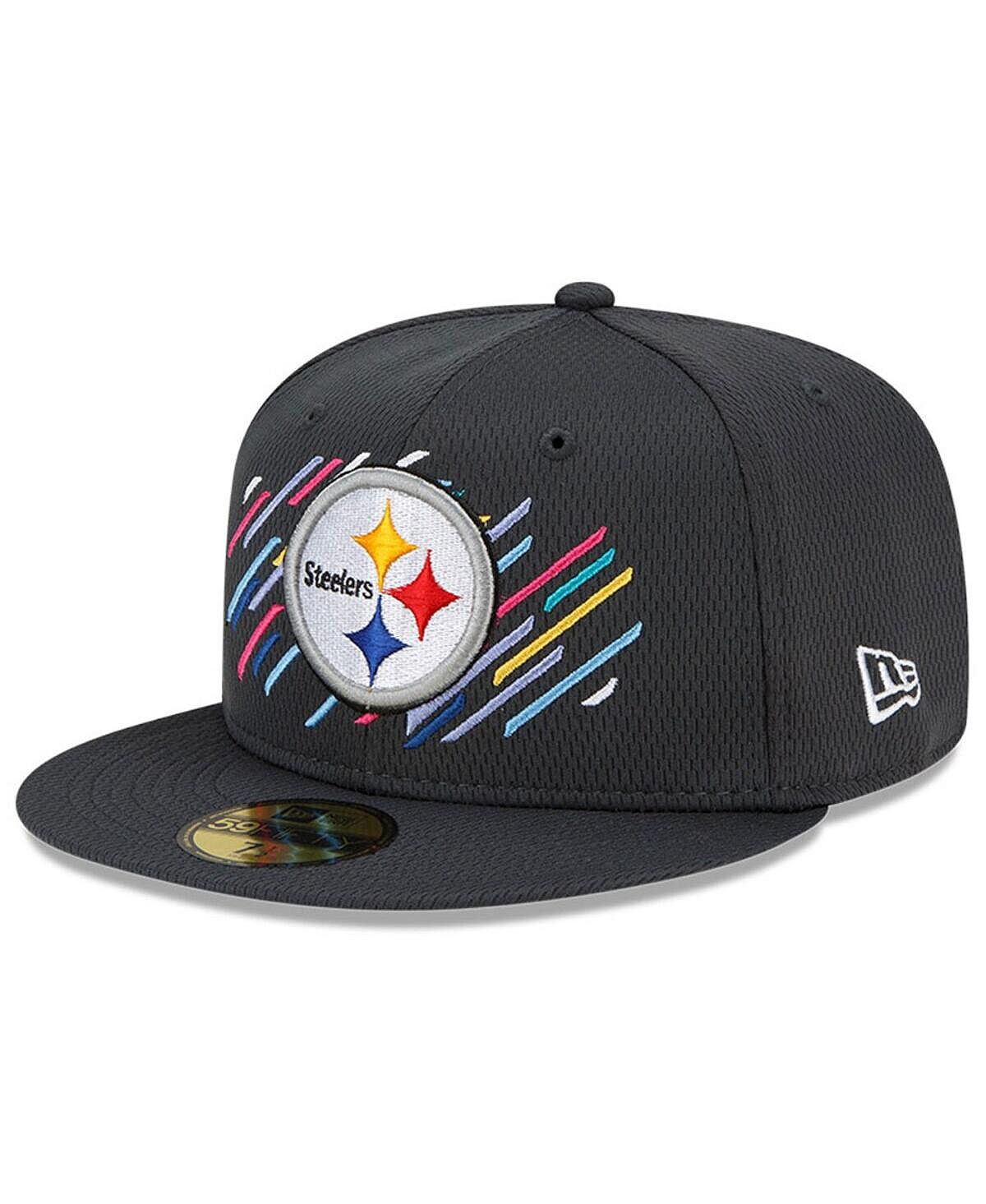 

Мужская темно-серая приталенная кепка Pittsburgh Steelers 2021 NFL Crucial Catch 59FIFTY New Era