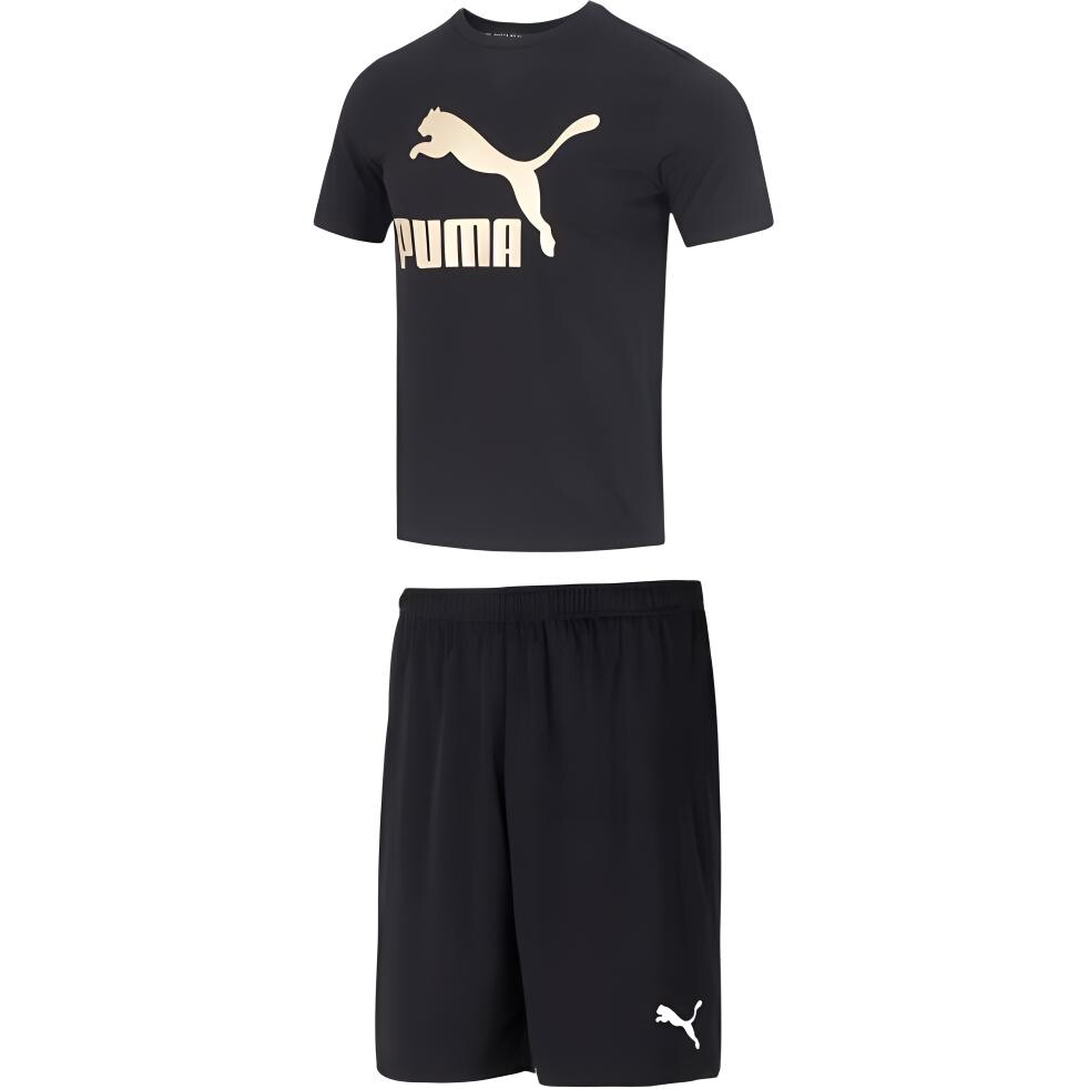 

Повседневный спортивный мужской спортивный костюм черный Puma, черный