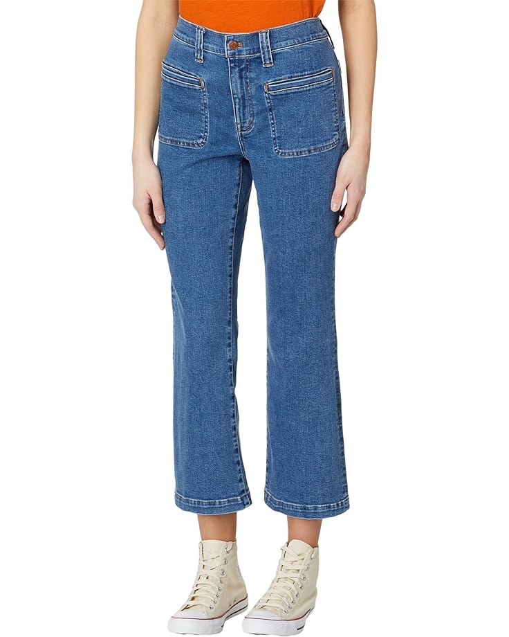 цена Джинсы Madewell Kick Out Crop Jeans in Elkton Wash: Seam Edition, цвет Elkton Wash