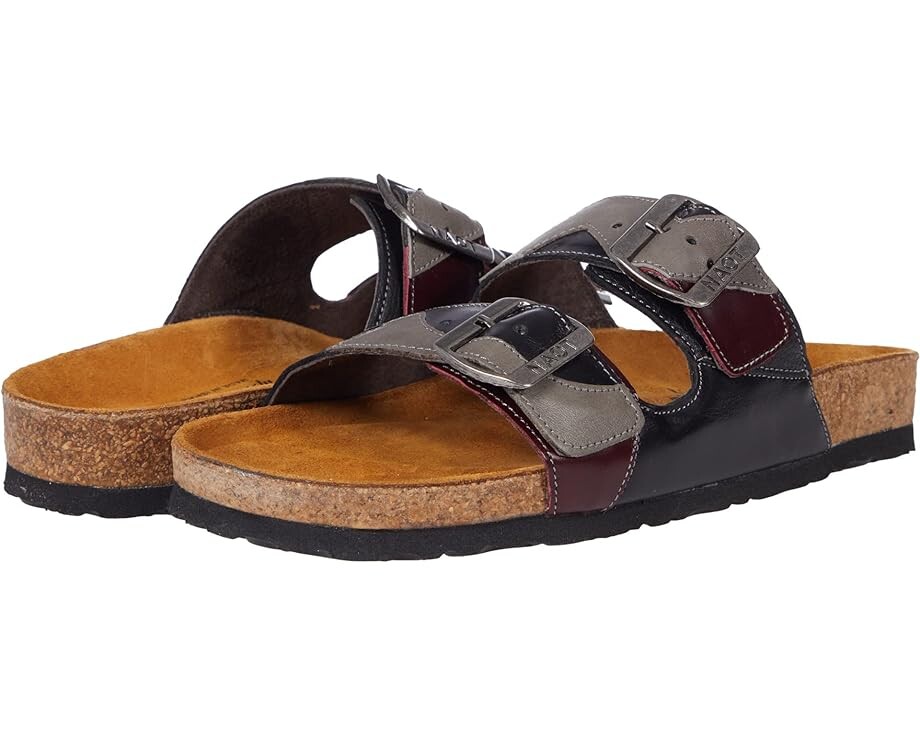 

Сандалии Naot San Diego, цвет Black/Gray/Bordeaux Leather Combo