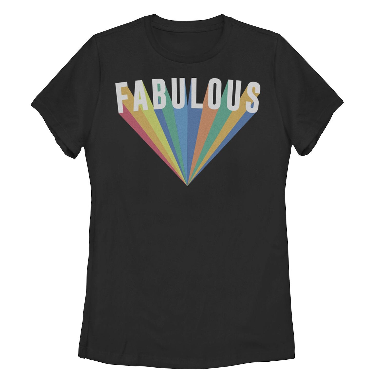 

Детская футболка с радужным рисунком "Fabulous"