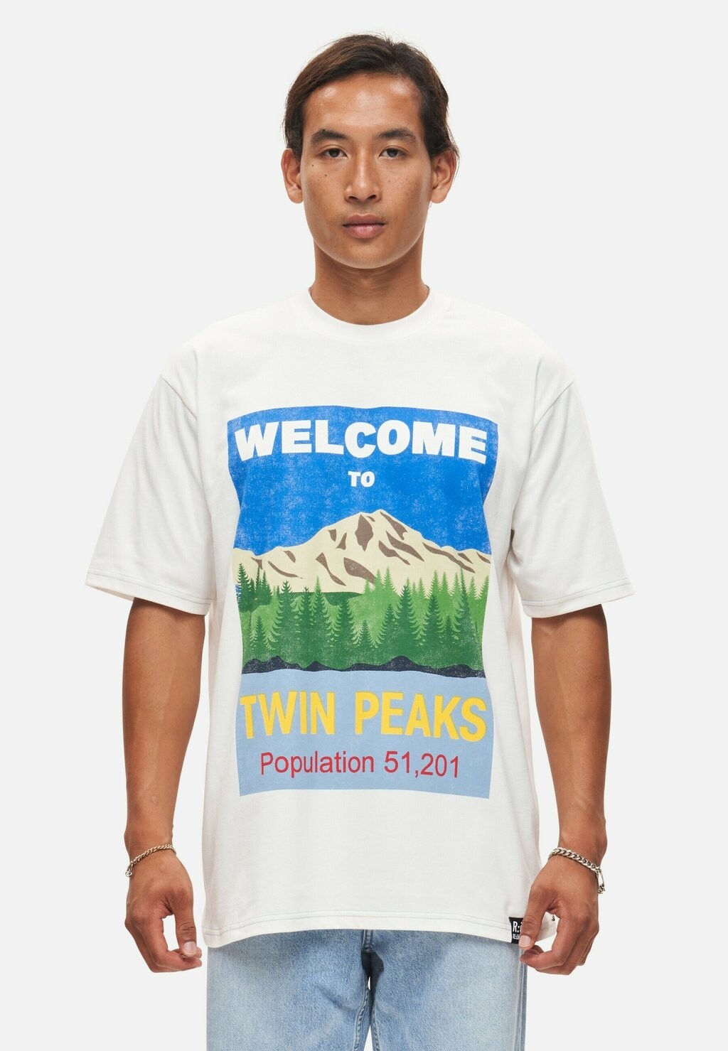 

Футболка с принтом Twin Peaks Welcome Re:Covered, цвет ecru