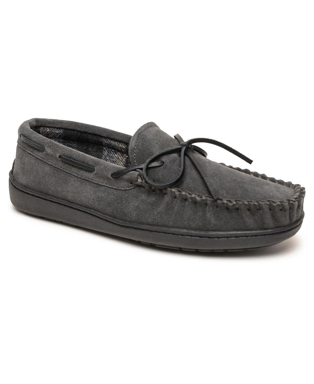 

Мужские тапочки-мокасины с клетчатой ​​подкладкой и жесткой подошвой Minnetonka, мульти