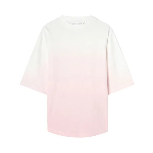 

Футболка Palm Angels Gradient Overlogo Tee 'Coral/White', бело-розовый