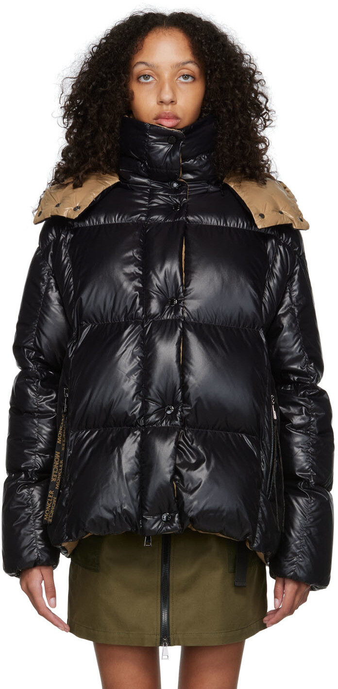 

Черный пуховик из нейлона Moncler