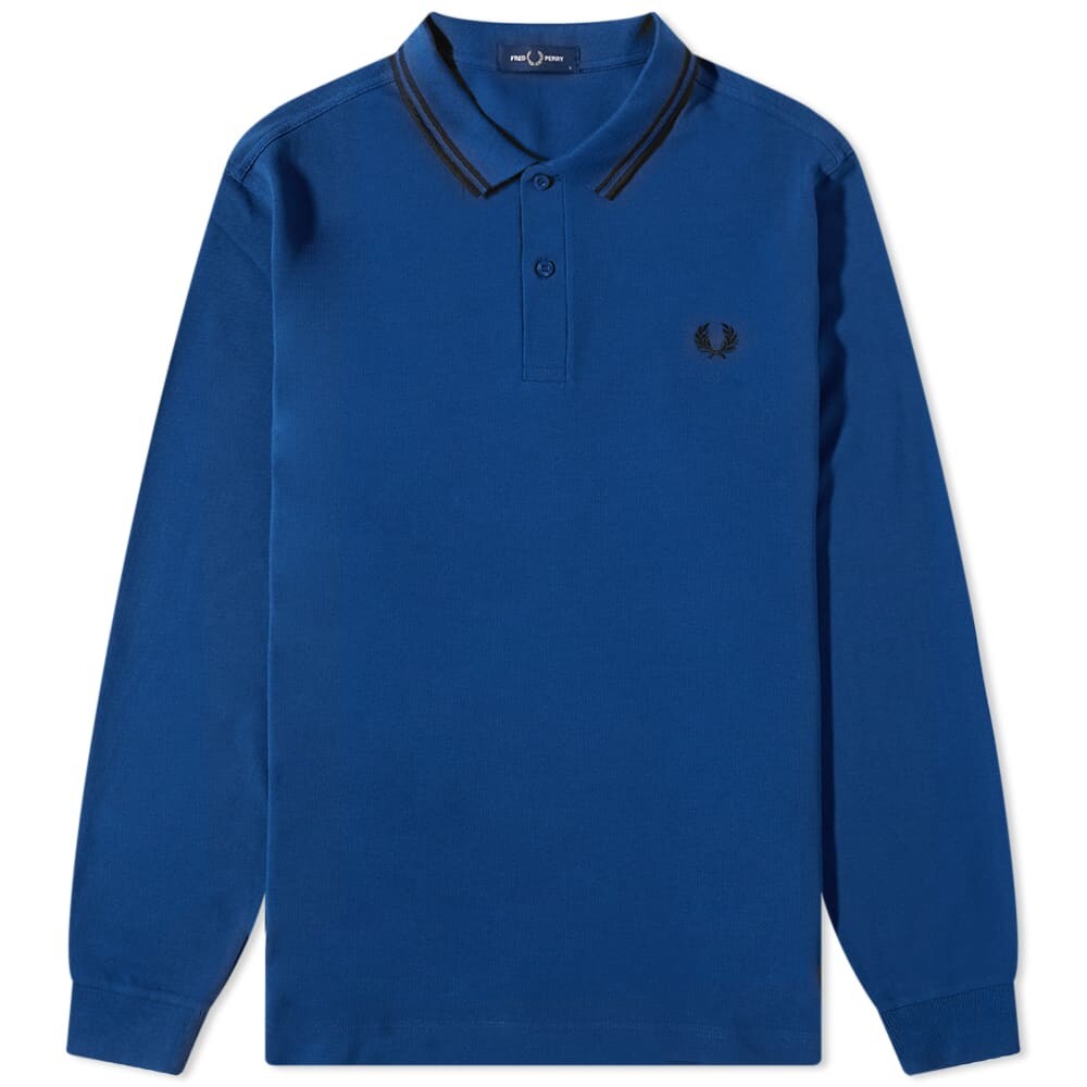 

Футболка Fred Perry Long Sleeve Twin Tipped Polo, Синий