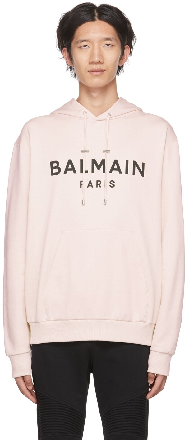 

Розовый худи из хлопка Balmain