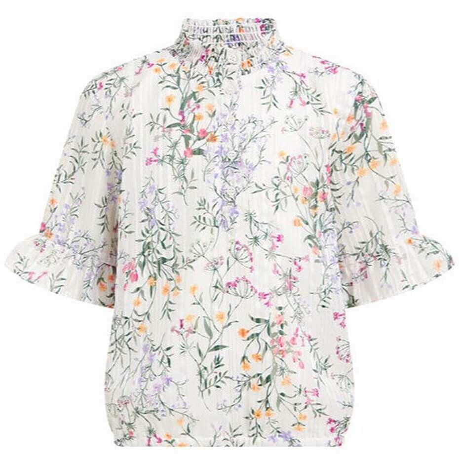 

Блузка WE Fashion Met Dessin с рукавами наполовину, белый