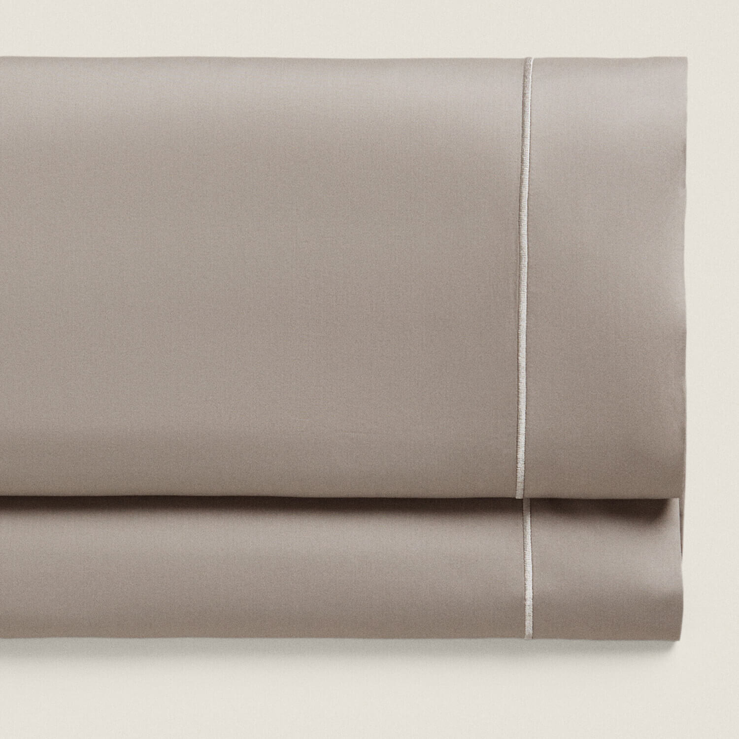 

Простыня Zara Home Sateen With Trim , 300 нитей, светло-коричневый