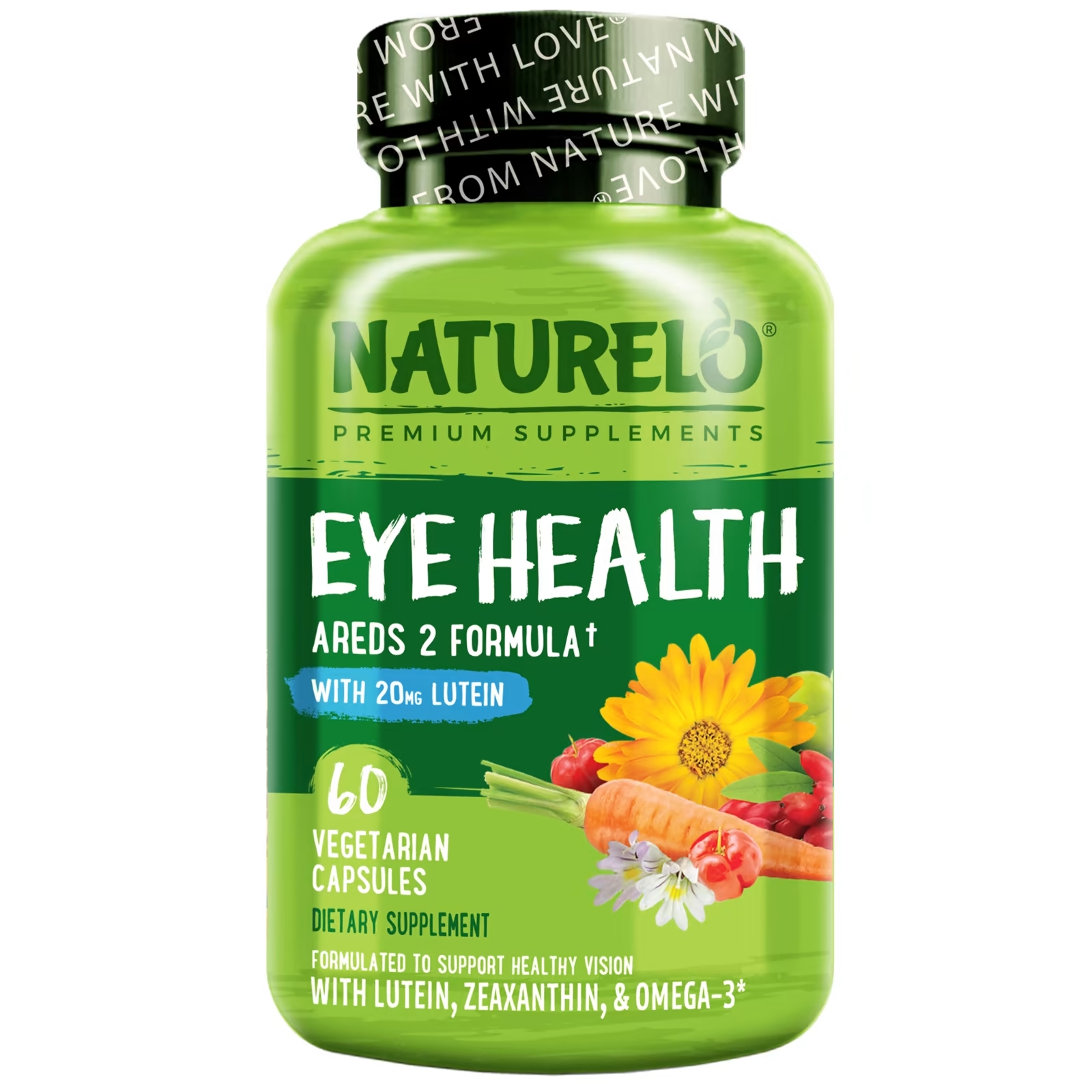 Формула для здоровья глаз NATURELO Areds 2, 60 вегетарианских капсул средство для здоровья глаз force factor complete eye health усовершенствованная формула витаминов и минералов 60 капсул
