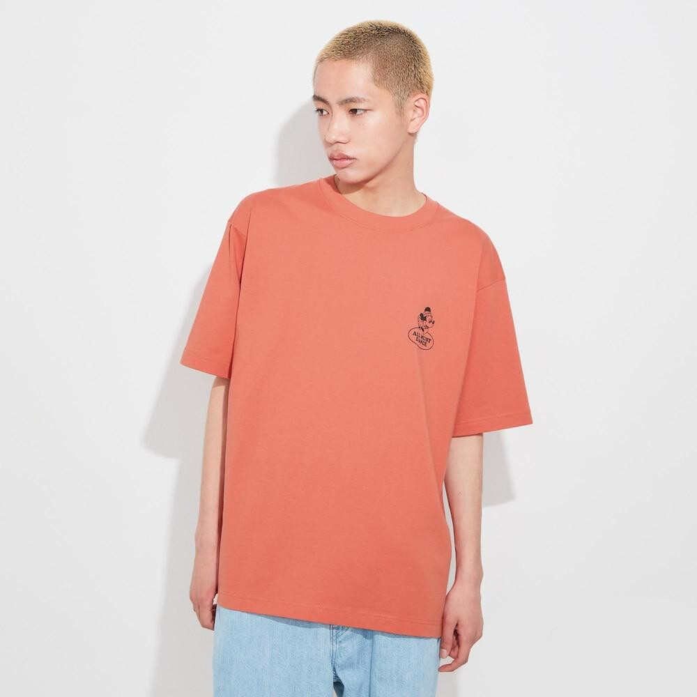 

Футболка Uniqlo UT Disney Good Vibes, желтовато-розовый