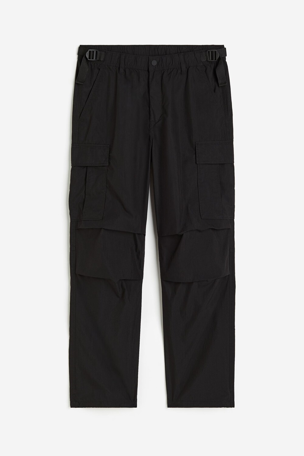 

Брюки H&M Relaxed Fit Cargo, черный