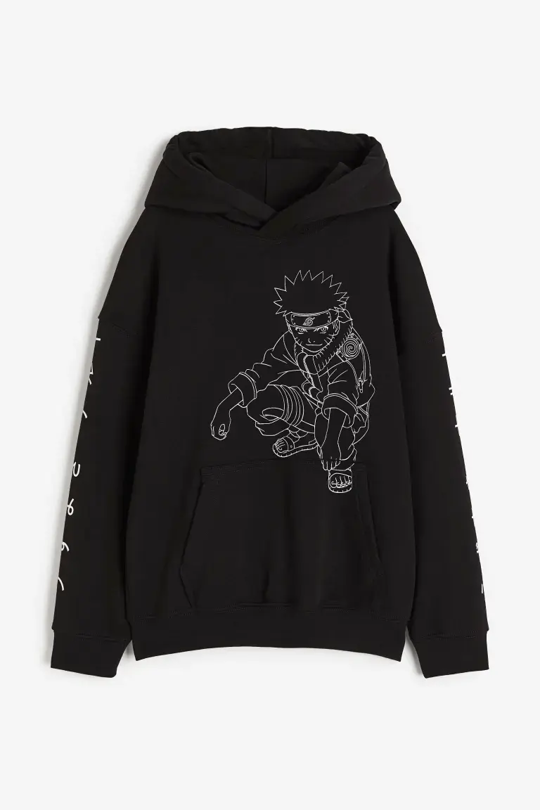 

Худи H&M x Naruto With Motif, черный