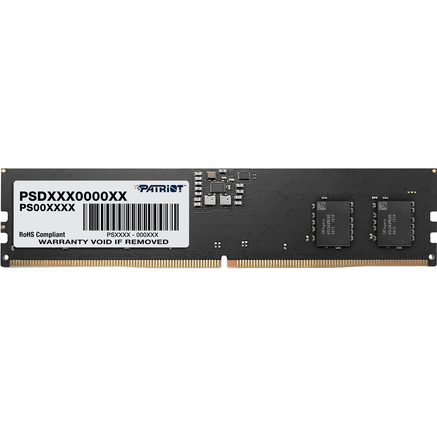 

Модуль памяти Patriot Signature Line 8 Гб, 5200 МГц, DDR5, PSD58G520041, черный