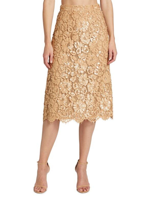 

Юбка - Миди Michael Kors Collection с пайетками, beige