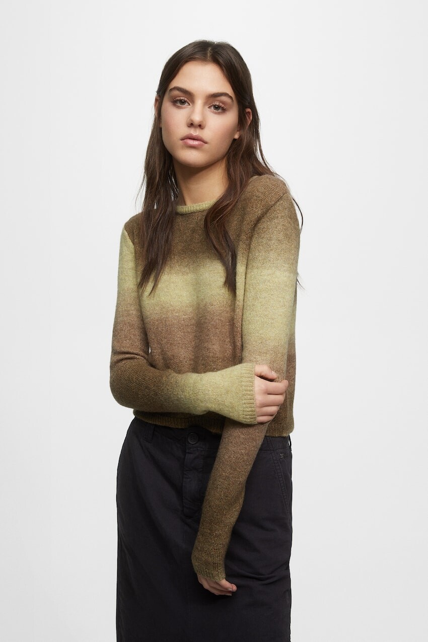

Вязать короткий свитер Pull&Bear, хаки