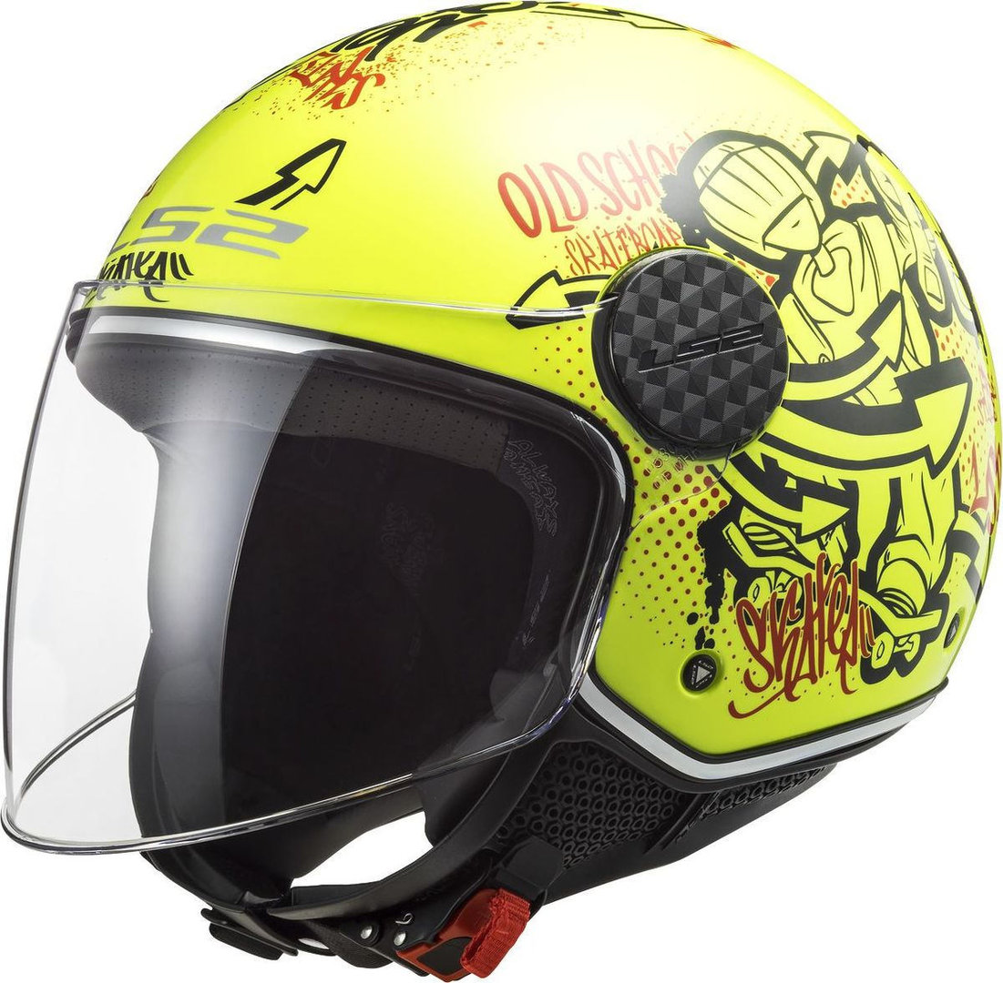 Шлем LS2 OF558 Sphere Lux Skater Реактивный, желтый