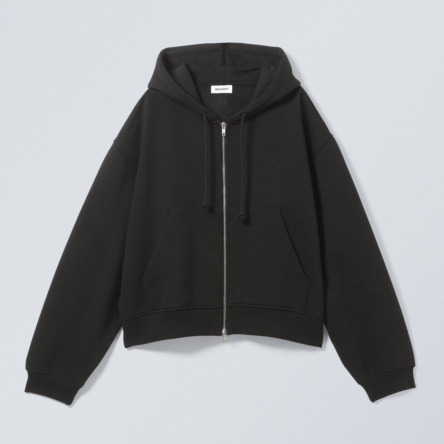 

Худи Weekday Heavyweight Boxy Zip-up, черный