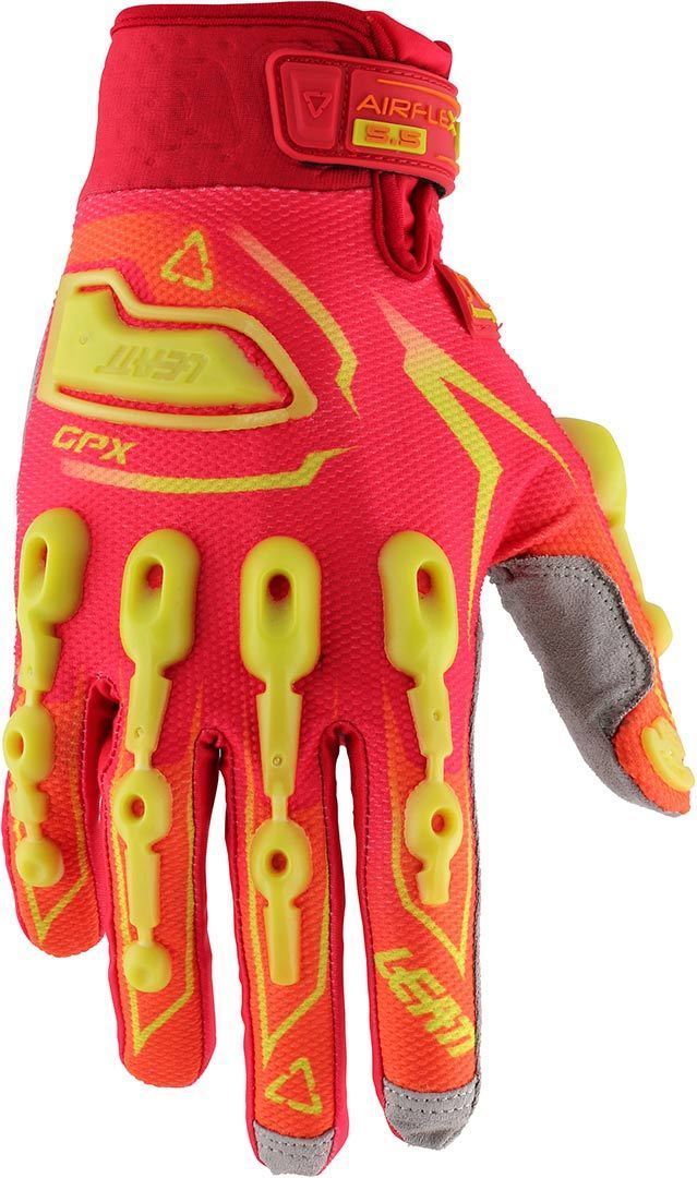 Перчатки Leatt GPX 5.5 Lite, красно-желтые перчатки хб 7 класс гелевое пвх усиленные желтые