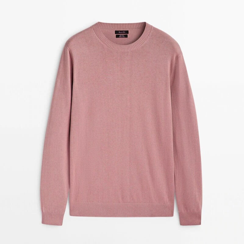 

Свитер Massimo Dutti Crew Neck Knit, розовый