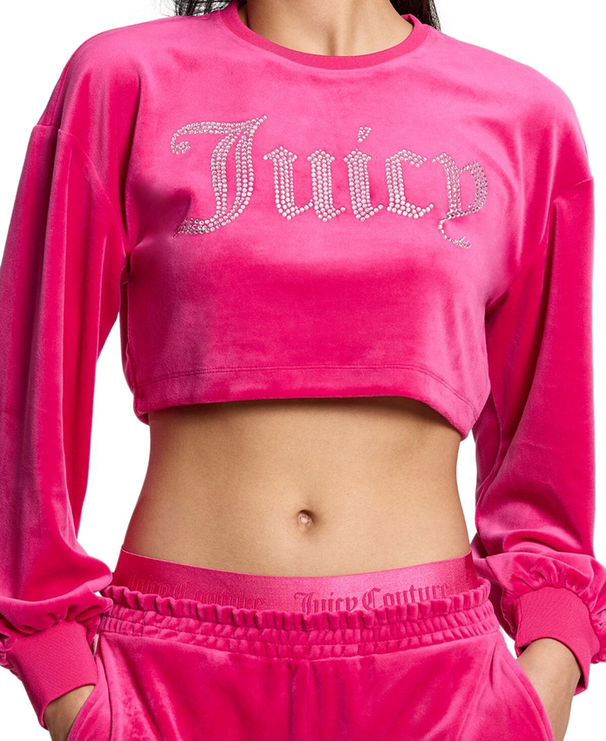 

Женская укороченная толстовка с логотипом Juicy Couture, мульти