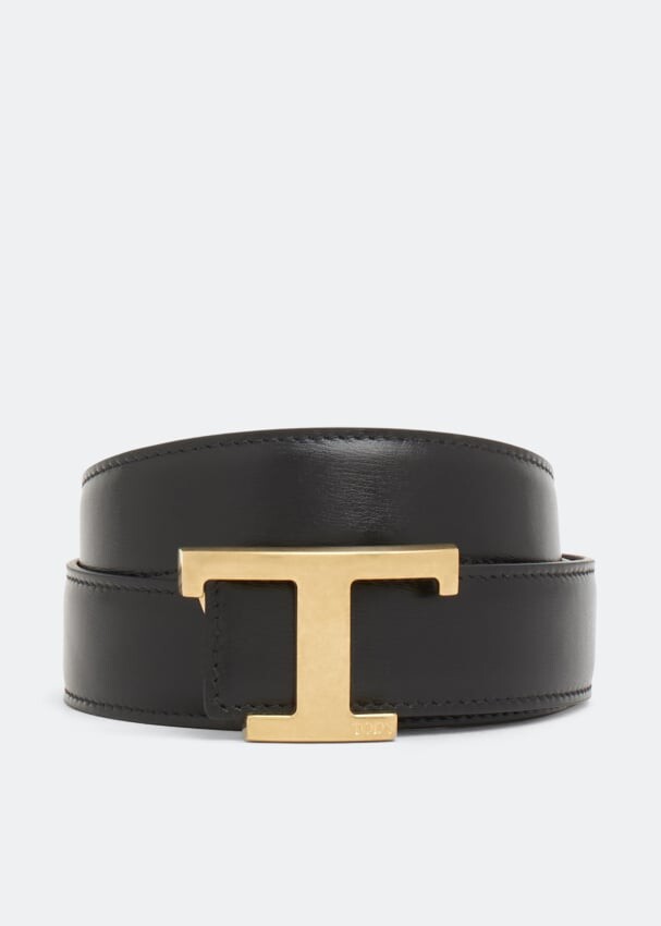 

Ремень TOD'S Timeless leather belt, черный