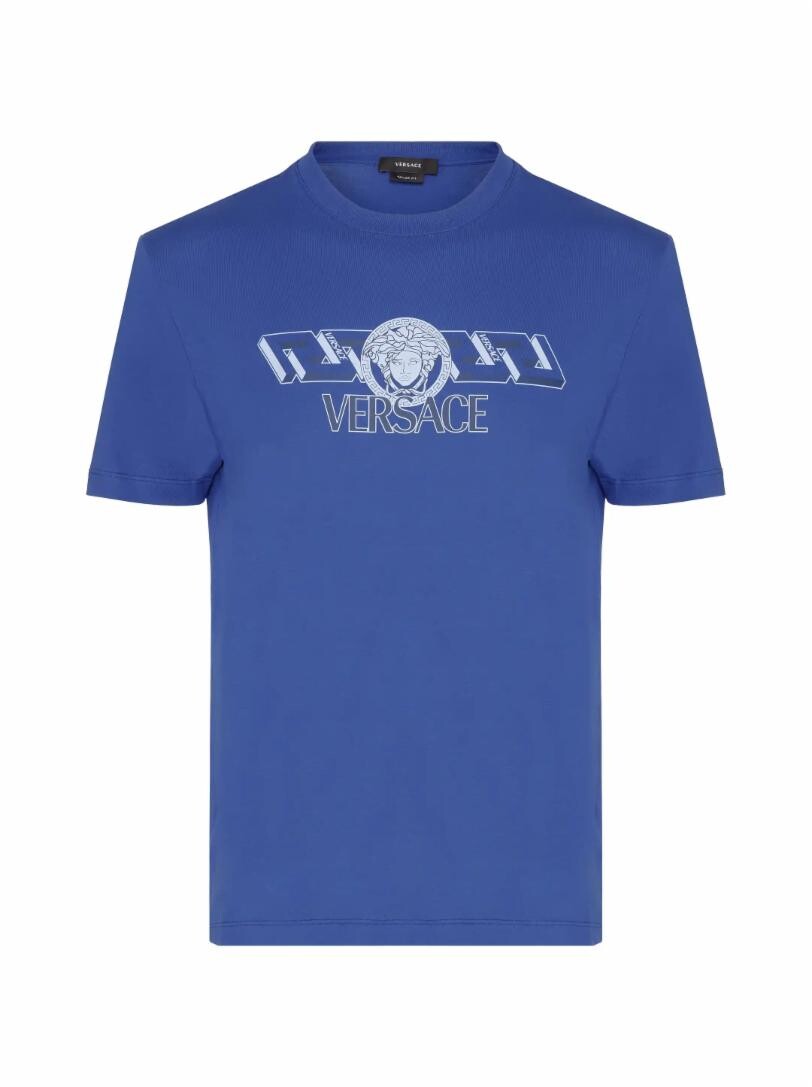 

Хлопковая футболка с логотипом Versace