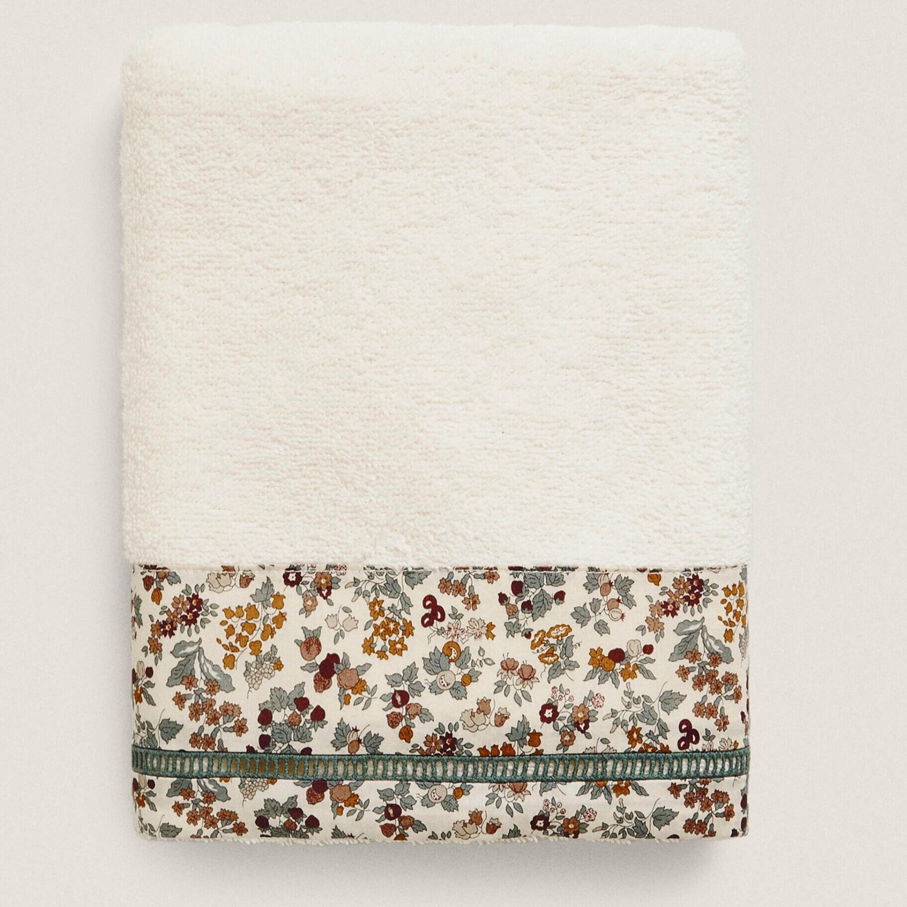 Полотенце с каймой Zara Home Floral Print Fabric Children's Cotton