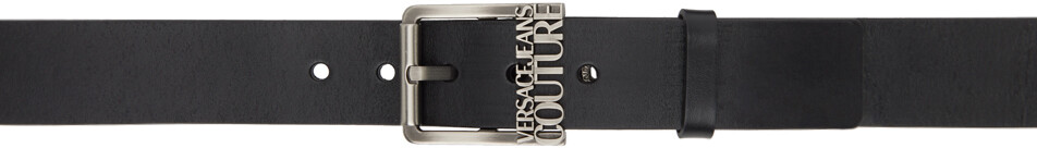 

Черный ремень с пряжкой Versace Jeans Couture