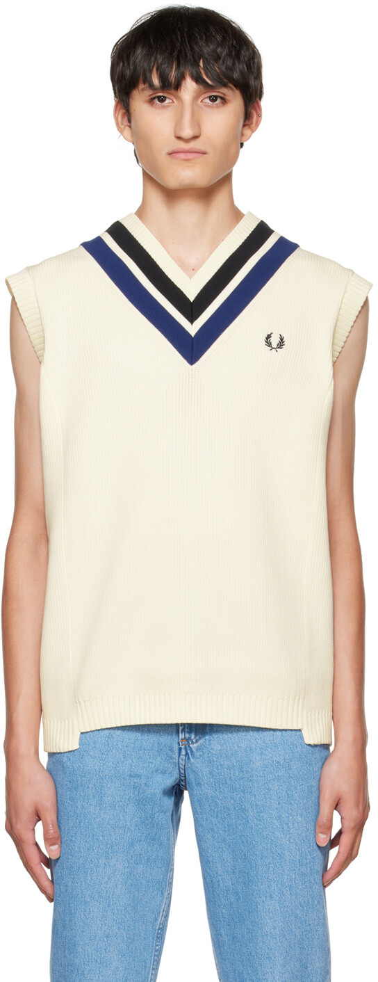 

Жилет Off-White с V-образным вырезом Fred Perry