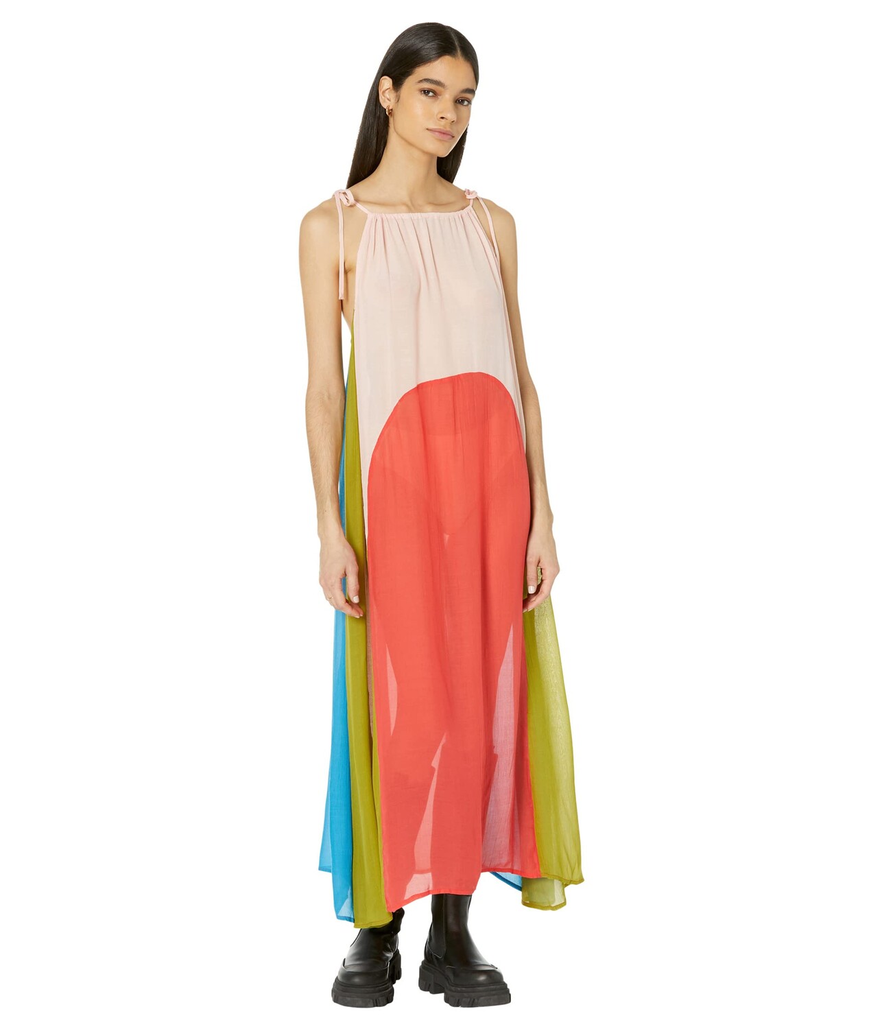 Платье AllSaints, Aida Color-Block Dress платье allsaints aida color block dress цвет red pink multi